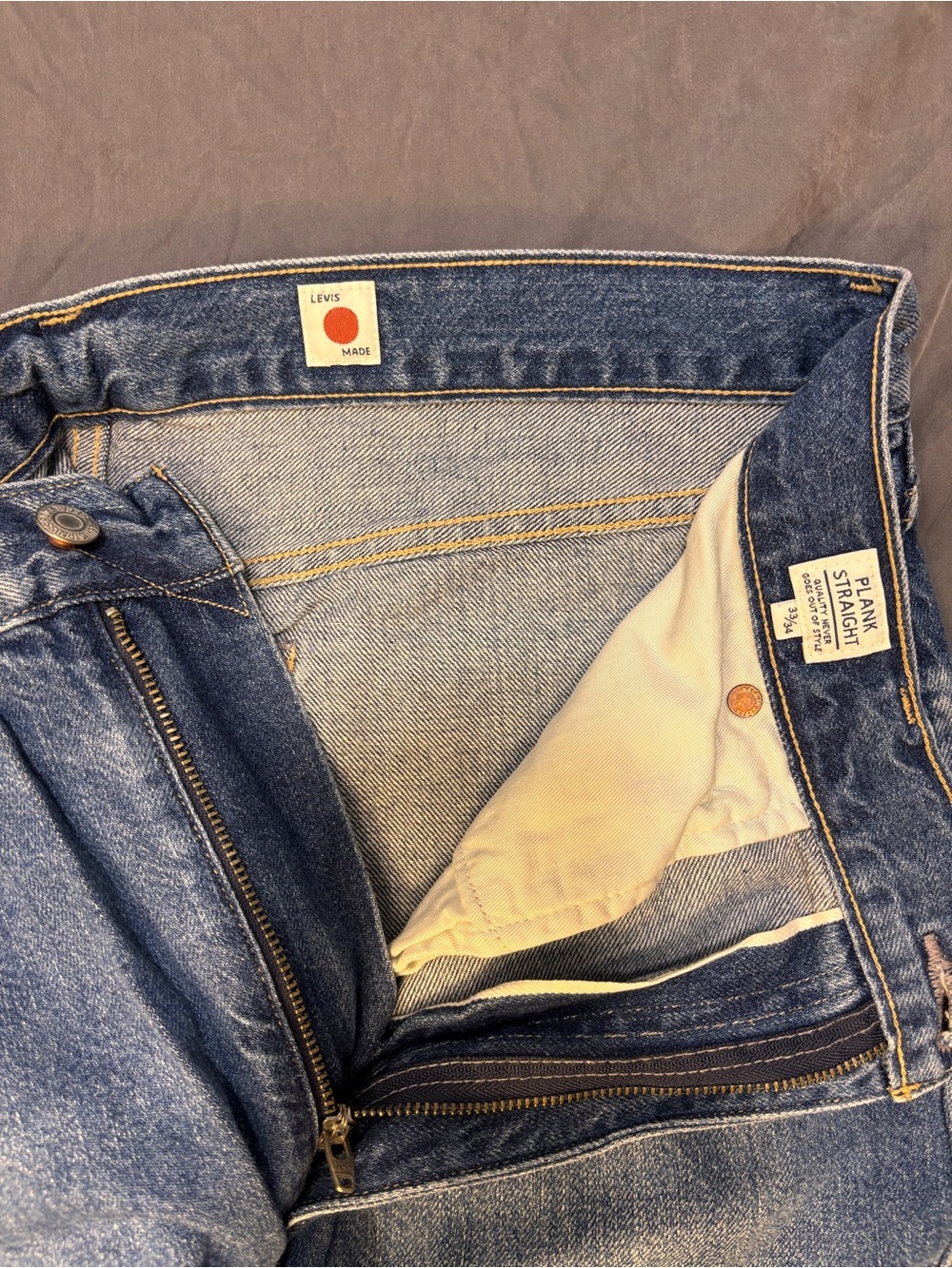 Levi's MADE IN JAPAN Selvedge blue tab Women's Straight Leg Jeans in Blue Denim